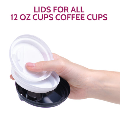 12oz Black Coffee Cup Lid - 500 Count