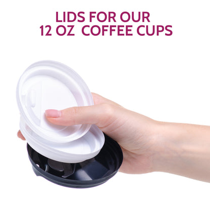 12oz White Coffee Cup Lid - 500 Count